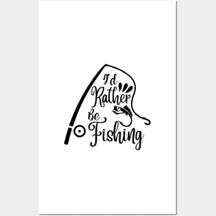 Less Talk More Fishing - Gift For Fishing Lovers, Fisherman - Black And White Simple Font Posters and Art